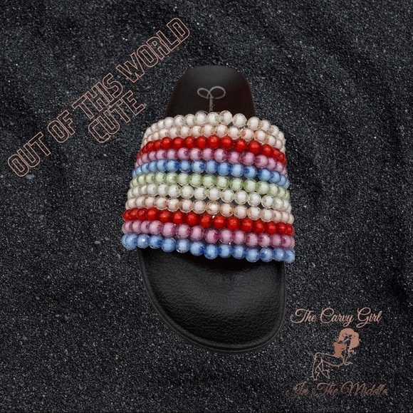 Jessica Simpson Multicolored Slides (Boutique) - Picture 1 of 3